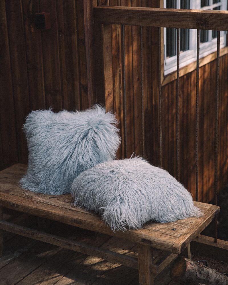 Saueskinnspute | Krøllet | Tibet | 40x40 cm - Image 15